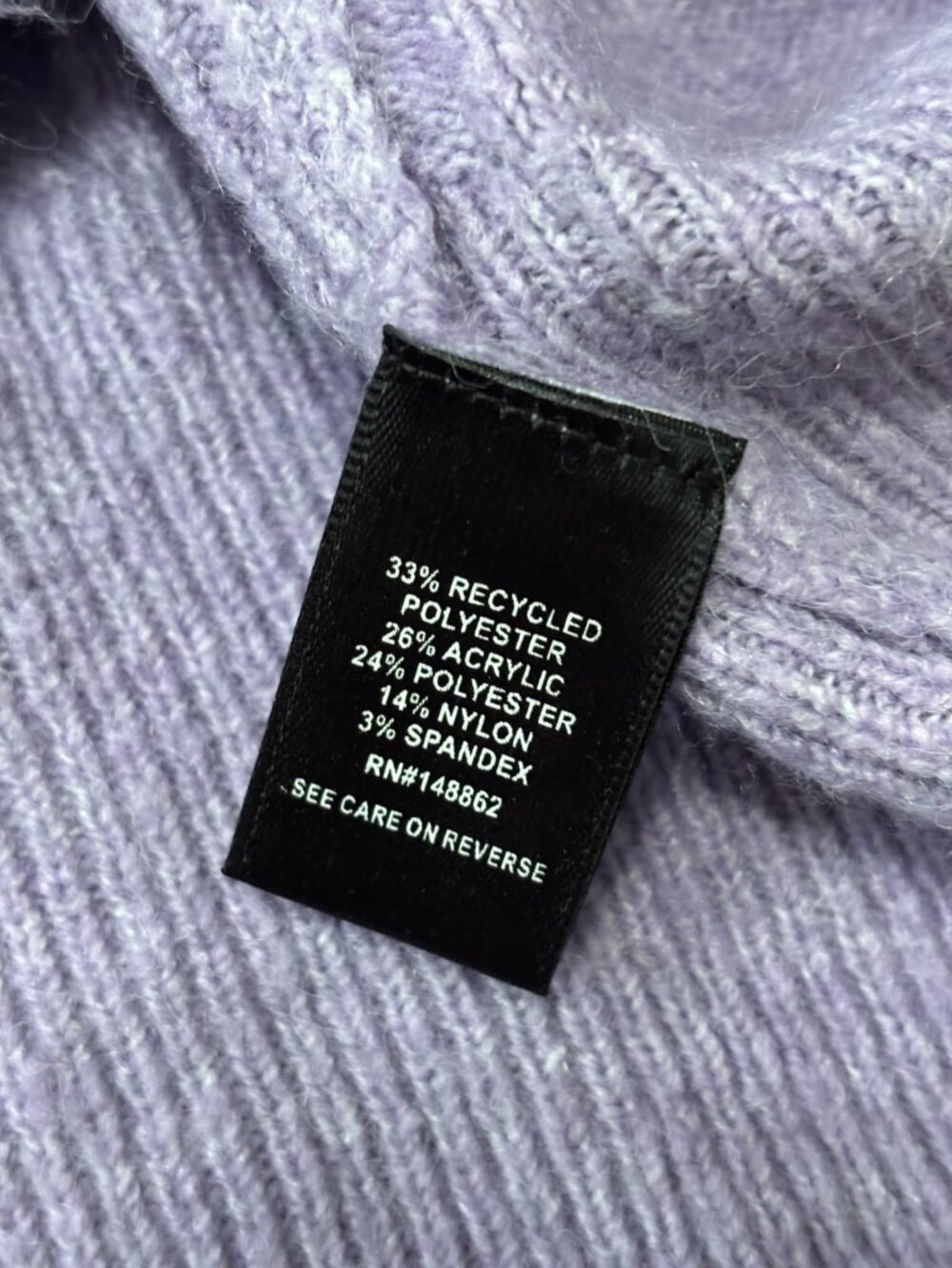Torrid Womens Sweater Plus Sz 1X Lavender Purple Oversized Relaxed Ribbed Knit - Picture 5 of 6